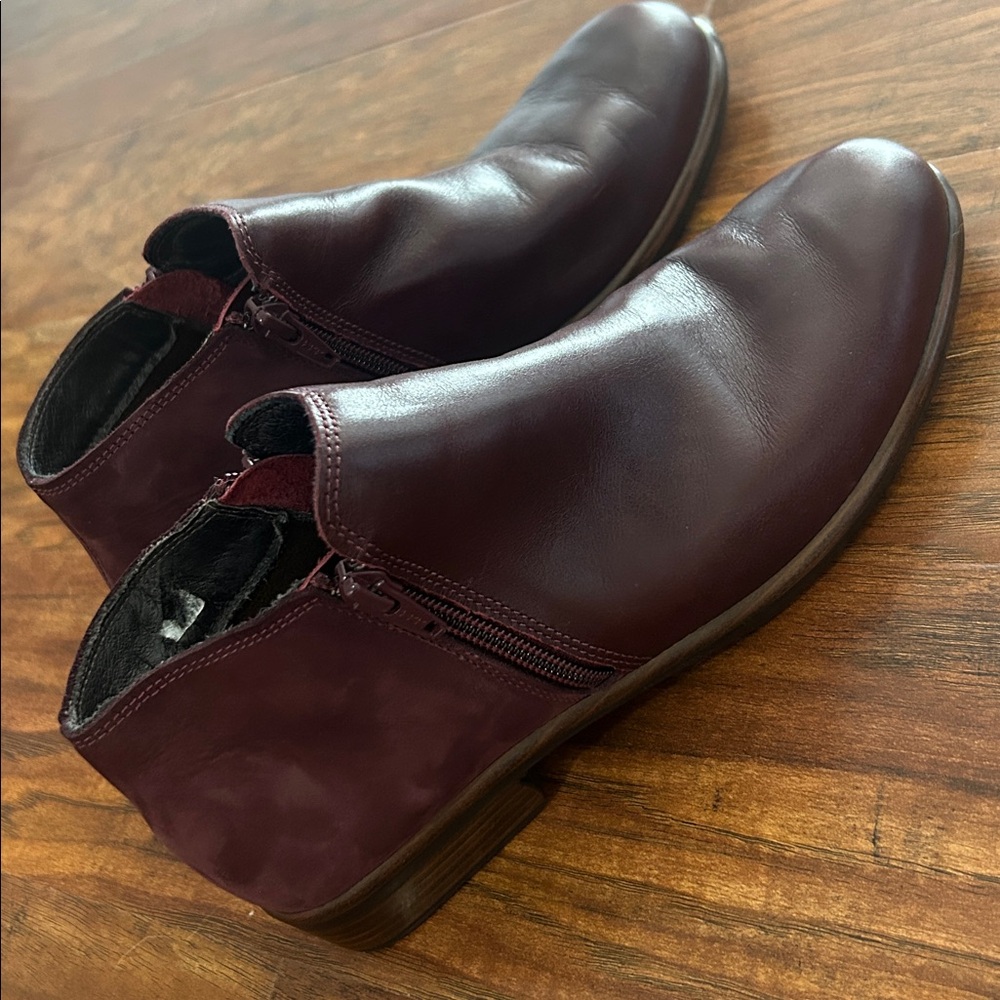 Naot Burgundy Ankle Boots
